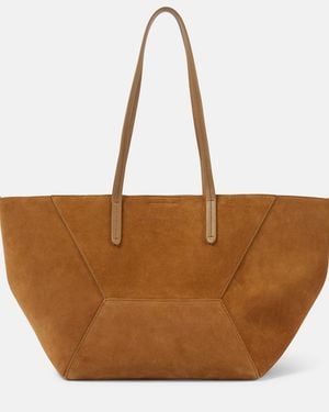 Brunello Cucinelli Duo Large Suede Tote Bag - Brown
