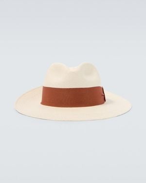 Frescobol Carioca Rafael Straw Fedora - White
