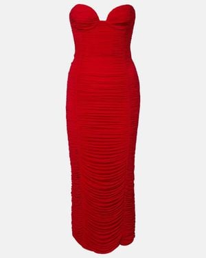 Magda Butrym Sweetheart Bustier Dress - Red