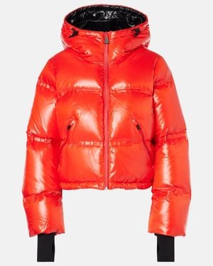 Aztech Mountain Skijacke Minnie Nuke Suit Aus Daunen - Rot