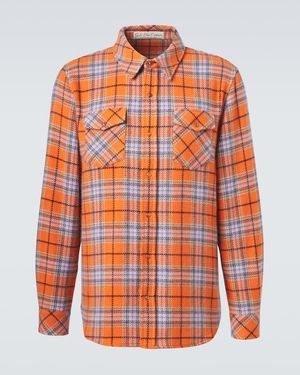 God's True Cashmere Midnight Sun Cashmere Shirt With Carnelian - Orange