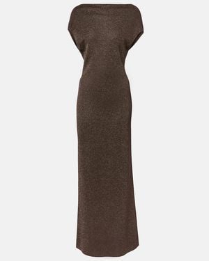 Max Mara Eschimo Pen-Back Maxi Dress - Brown