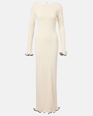 SAME Maxikleid Aus Strick - Natur