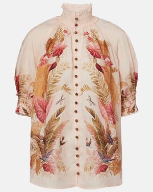 Zimmermann Ascension Printed Blouse - Natural