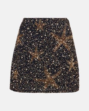 RIXO London Minna Sequined Miniskirt - Black