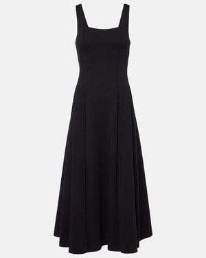 Max Mara Cotton-Blend Midi Dress - Black