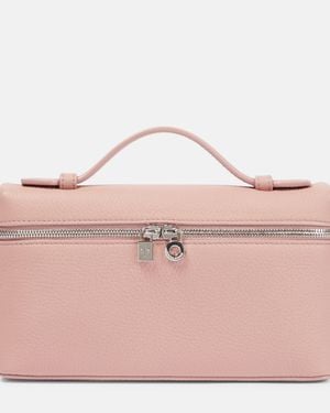 Loro Piana Extra Pocket L19 Leather Crossbody Bag - Pink
