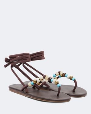 Ancient Greek Sandals Katia Beaded Thong Sandals - Multicolour