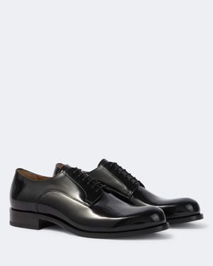 Christian Louboutin Moustachou Leather Derby Shoes - Black