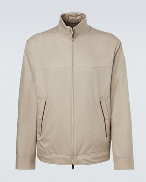 Canali Nuvola Reversible Blouson Jacket - Natural