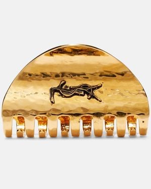 Saint Laurent Cassandre Hair Clip - Metallic