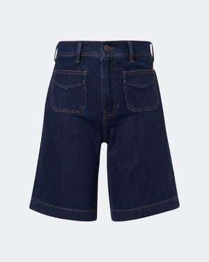 Veronica Beard Bermuda Carter En Denim - Bleu