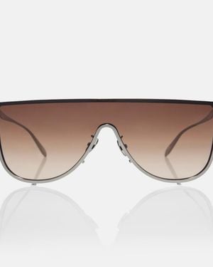 Alaïa Sonnenbrille Lettering Logo - Braun