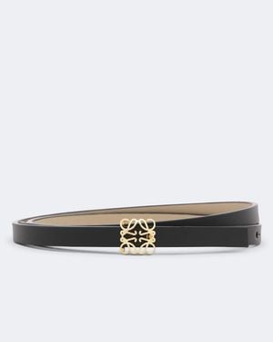 Loewe Anagram Leather Belt - Black