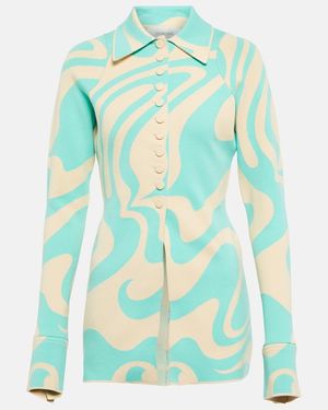 Sportmax Soraga Jacquard Blazer - Blue