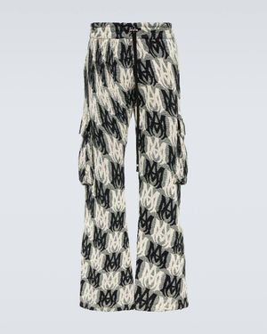 Amiri M.a. Tapestry Flared Cotton Cargo Trousers - Multicolour