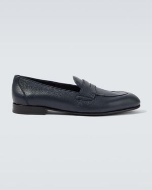 Brioni Leather Penny Loafers - Blue
