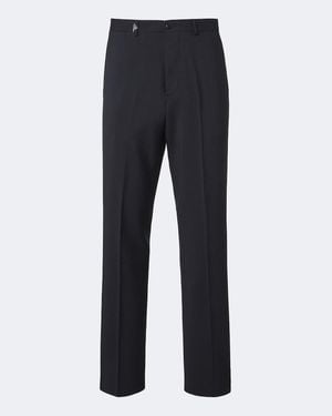 Prada Gerade Hose Aus Wolle Und Mohair - Blau