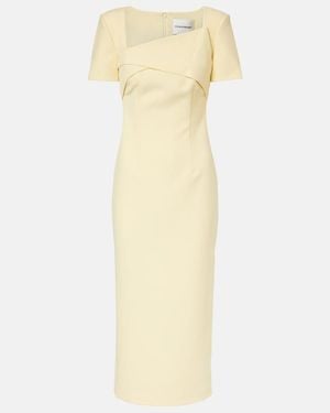 Roland Mouret Draped Crepe Cocktail Dress - Metallic