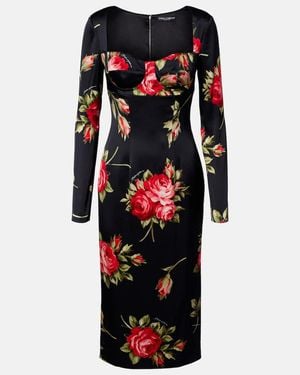 Dolce & Gabbana Bedrucktes Kleid - Schwarz