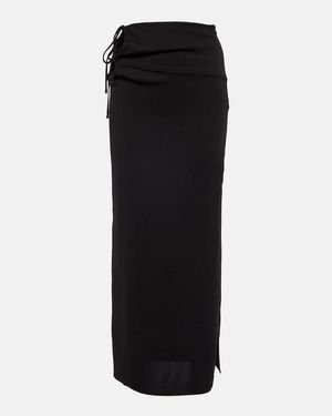 Christopher Esber Wraparound Crepe Maxi Skirt - Black