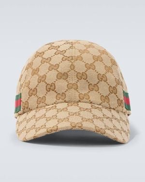 Gucci Gg Canvas Web Stripe Baseball Cap - Natural
