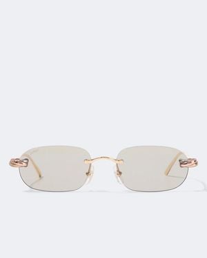 Cartier Gafas De Sol Ovaladas Trinity De Cartier - Metálico
