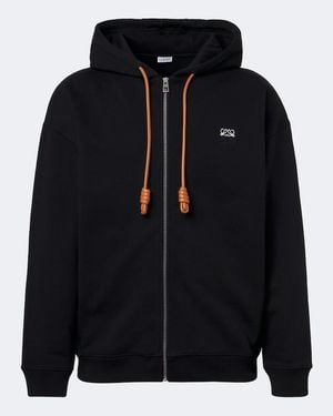 Loewe Double L Cotton Jersey Hoodie - Blue