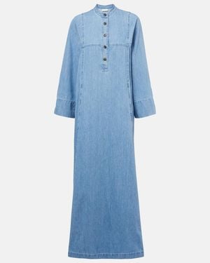 Dries Van Noten Denim Maxi Dress - Blue