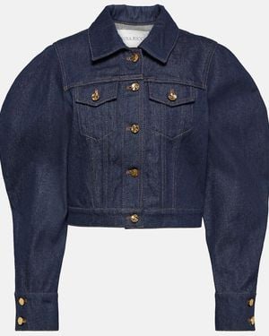 Nina Ricci Cropped Denim Jacket - Blue
