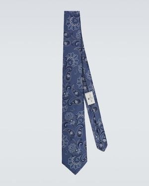Etro Krawatte Aus Seiden-Jacquard - Blau