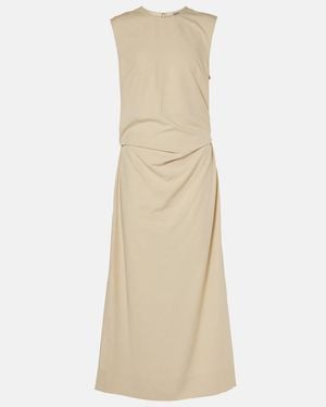 TOTEME Tie-Detail Midi Dress - Natural