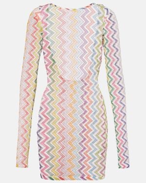 Missoni Zigzag Lame Beach Dress - Pink