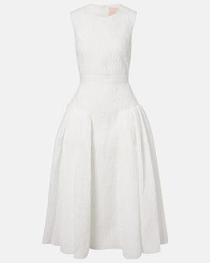 ROKSANDA Bridal Aya Cloque Midi Dress - White