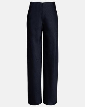 Vince Colette Satin Wide-Leg Pants - Blue