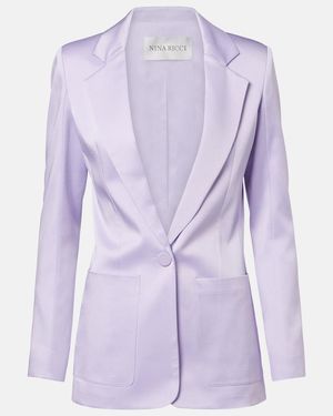 Nina Ricci Blazer Aus Satin - Lila