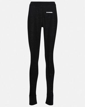 Jil Sander Logo Leggings - Black