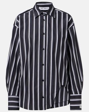 The Attico Striped Cotton Poplin Shirt - Blue