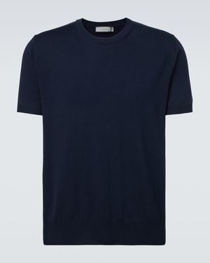 Canali T-Shirt Aus Baumwolle - Blau