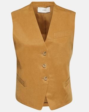 Vince Tailored Vest - Natural