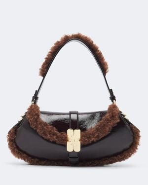 Ganni B-Kat Shoulder Bag - Brown