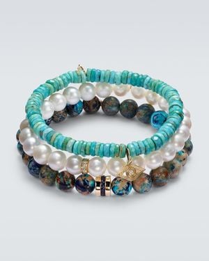 Sydney Evan 14Kt Bracelet With Diamonds And Sapphires - Blue