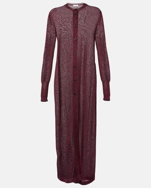Ferragamo Lame Cardigan - Purple