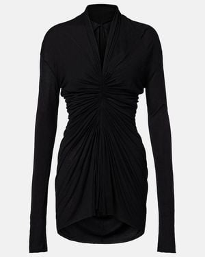 Rick Owens Gathered Minidress - Black