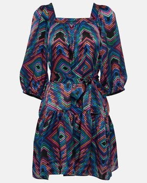 Eres Bedrucktes Minikleid Nightclub Aus Seide - Blau