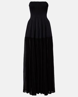 Jonathan Simkhai Strapless Tulle Maxi Dress - Black