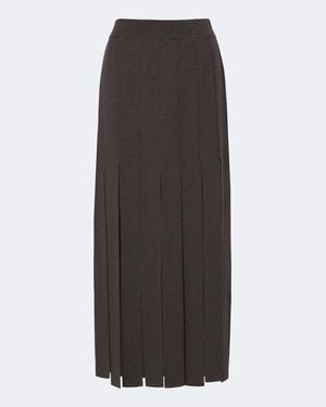 Lisa Yang Marloes Cotton And Cashmere Midi Skirt - Brown