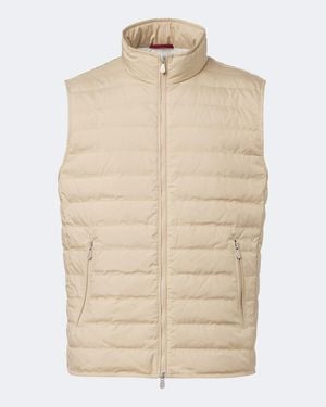 Brunello Cucinelli Technical Down Vest - Natural