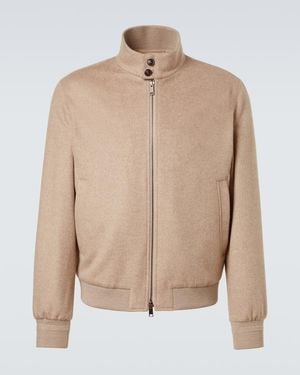ZEGNA Cashmere Bomber Jacket - Natural