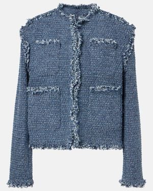 Sacai Denim Tweed Jacket - Blue